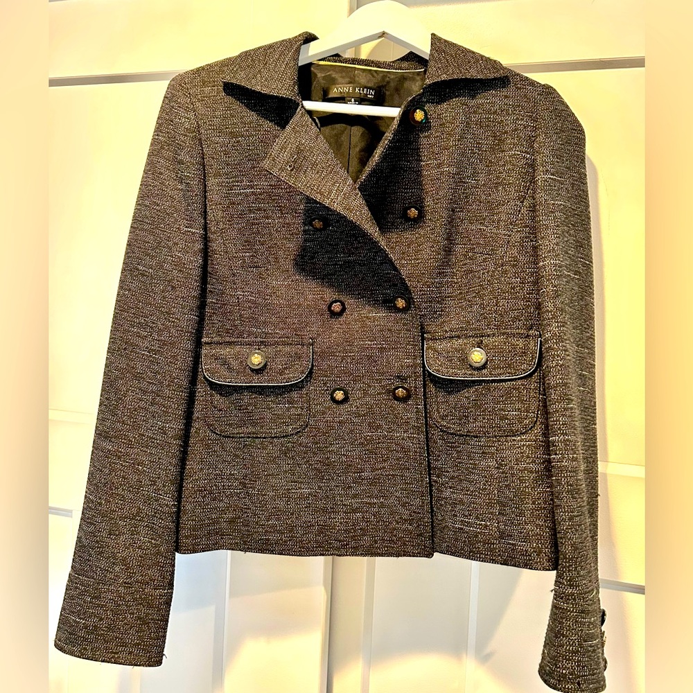 Ann Klein Houndstooth Suit Jacket, Sz 6, excellent condition.
